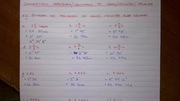 Converting Fractions and Decimals to Hours, Minutes and Seconds (By Calculator)