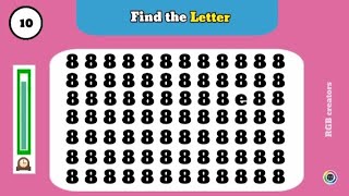 Find the Letter  | finding game | Can you find the ODD one  #youtube #shorts #quest #trending