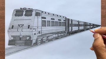 How to Draw a Train in 1-Point Perspective