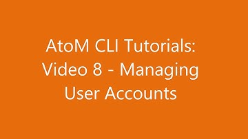 AtoM CLI Tutorials: Video 8 - Managing user accounts from the command-line