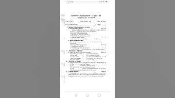 Govt F.A-2 English Question paper 8th class