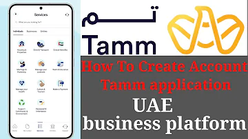 How to create account tamm application UAE