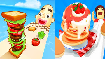 Sandwich Runner VS pancake run All Levels gameplay android ios Gp 01 