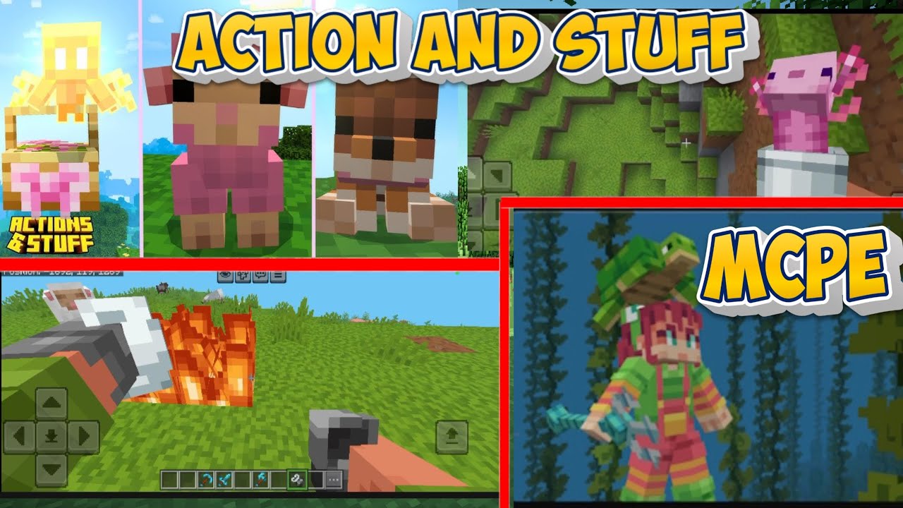 Action and Stuff v1.4 mod for Minecraft PE|Mcpe - YouTube