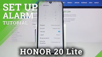 Honor 20 Lite Set Up Alarm Clock