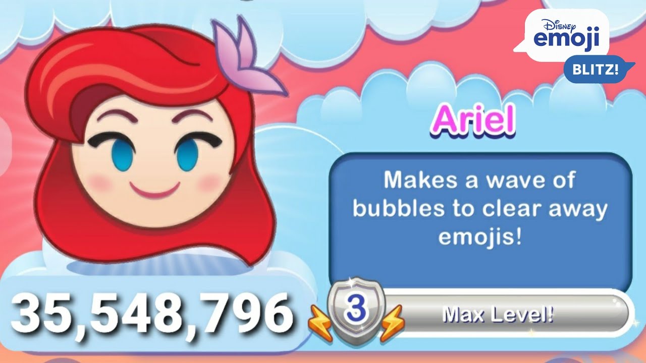 Disney Emoji Blitz - Ariel (Level 3) - The Little Mermaid - Gameplay