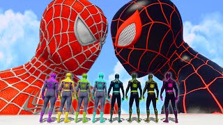 SPIDERMAN VS SPIDER-MAN | Team Spiderman Miles Morales vs Team Spiderman 2002 - What If