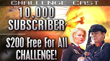 10,000 Subscriber Special: $200 FFA Challenge & Cat Reveal! | C&C Generals Zero Hour
