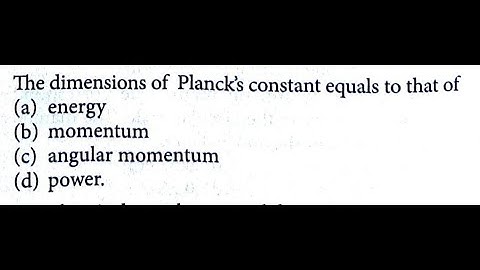 The dimensions of Planck