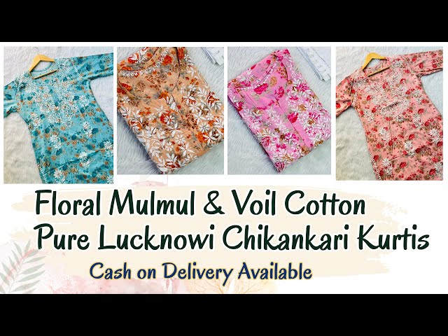 Buy Yellow Cotton Lucknowi Chikan Kurta Online | PinkPhulkari California