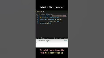 Interview Challenge # 117 || How to mask a card number #javascript