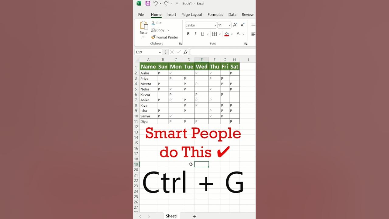 Excel Attendance Sheet Made Easy Simple Shortcut Formula You Need! 