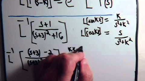Inverse LaPlace Transform Of Exponential-Trig. Functions Example 2