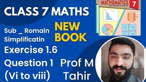 Grade 7 New Book / cource ll PTB Mathematics Exercise # 1.6 Question 1 (vi to viii) BoDMAs Rule