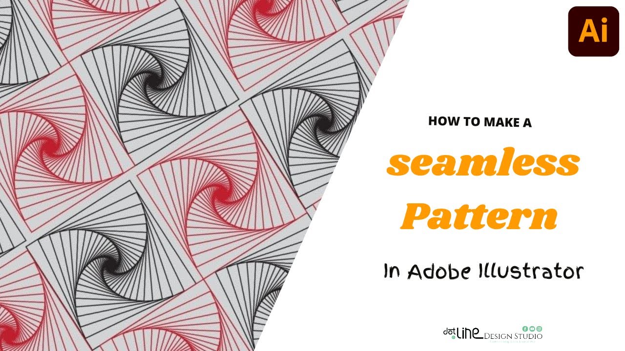 How to make seamless pattern in Adobe illustrator - YouTube