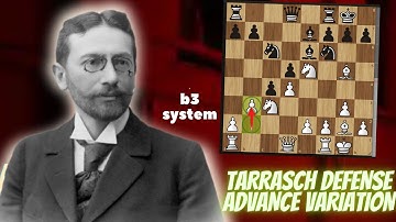 How to play the Tarrasch Defense Correctly -D34 Tarrasch Defense, Advance Variation -b3 continuation