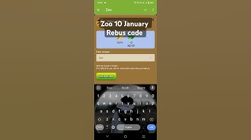Zoo Rebus code 10 January | 10 January zoo rebus of the day | zoo rebus of the day 10 11 January #t