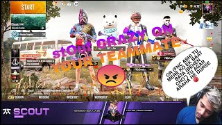 scOut ANGRY😡 On Your TEAMMATE (FNC ASH) FNCxFRANKY) (FNCxOwais) scOutOP (PUBG MOBILE)