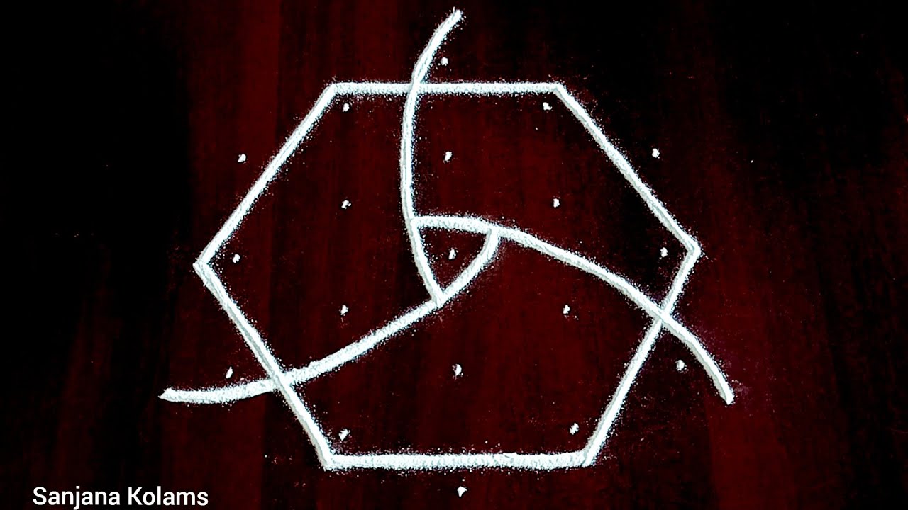 4015. Pillaiyar Chadhurthi Special Easy Simple Beautiful and Traditional KambiKolam/ Friday Rangoli