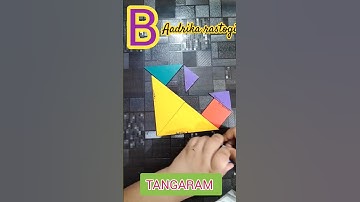 how to make B from TANGRAM kit.Capital B form TANGRAM kit #tangram #trendingshorts #kidslearning