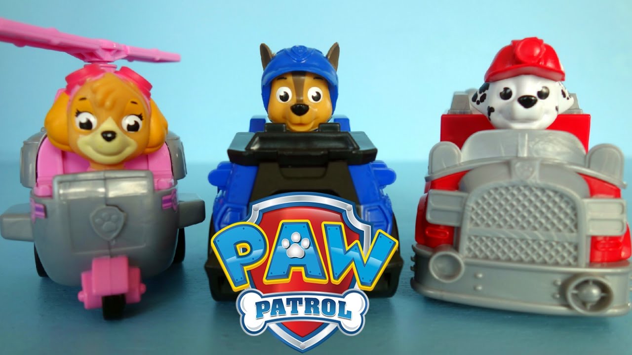 3 Paw Patrol Toys Paw Patroller Chase Marshall and Skye by Nickelodeon |  Family Toys Collector - YouTube