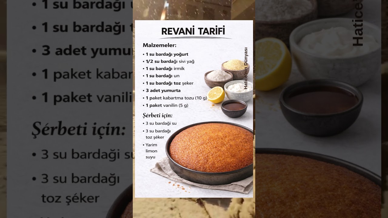 🔥 Tam Ölçülü Revani Tarifi | Şerbetini Tam Çeken Yumuşacık Revani 🔥