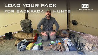 Exo Mtn Gear  How to Load Your Pack for Backpack Hunting