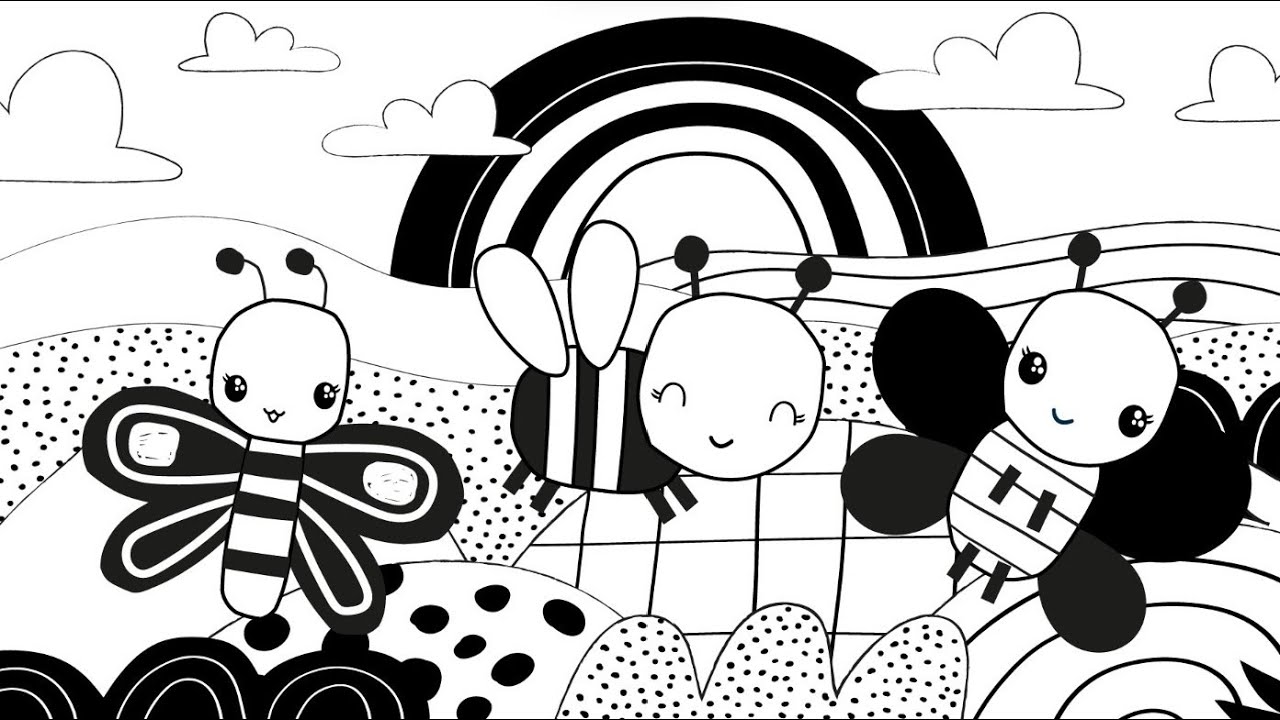 CeCe - Fun Black White High Contrast Baby Sensory Hand Drawn