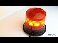 Gyrophare à Deux niveaux de LEDS Orange LT35 Mode Rotatif ou Flash