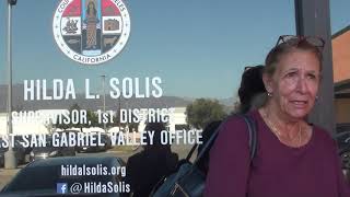 Activist @ LOCKED DOOR of LA County Supervisor Hilda Solis Protest Her Smuggled Border Children Plan