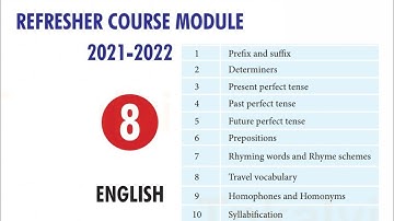 8th standard English Refresher course module || 1 to 10 @Kanishai