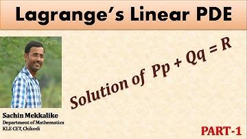 Lagranges Linear PDE | Part 1