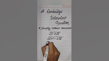 An easy Cambridge interview question , can you solve it🤔🤔☺️☺️