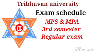 Tribhuvan university || MPS & MPA 3rd semester regular exam update 2078 || TU exam schedule 2078