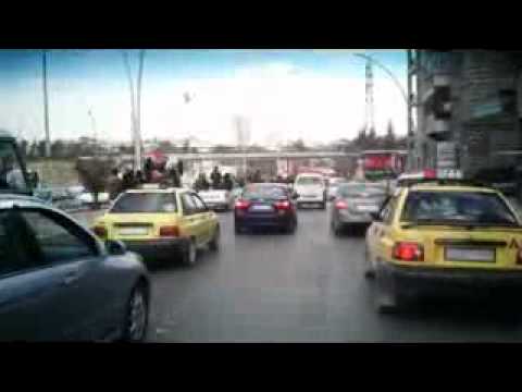 شام حلب مرور عناصر مسلحة امام مستشفى الحياة 5 3