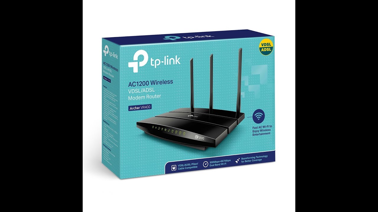 How to Configure TP-LINK Archer VR400 v1 AC1200 Wireless VDSL/ADSL Modem  Router - YouTube