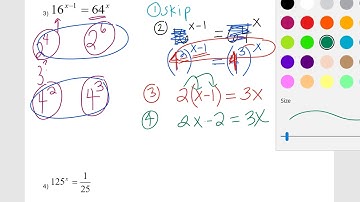 10.7 Part 1 #1 - 8 Video Notes Solving Exponential Equations
