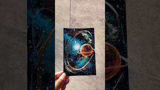 Galaxy painting process #art #shorts #galaxypainting #acrylicpainting
