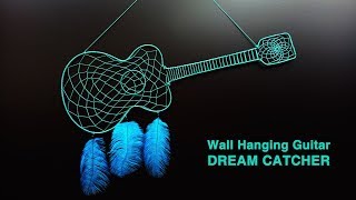 Guitar Dream Catcher Wall Hanging - DIY Room Decor Macrame Wall Decor Crafts - Macrame Tutorial