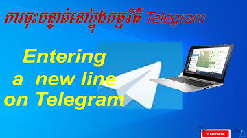 Entering a new line on Telegram @eknowledgeable