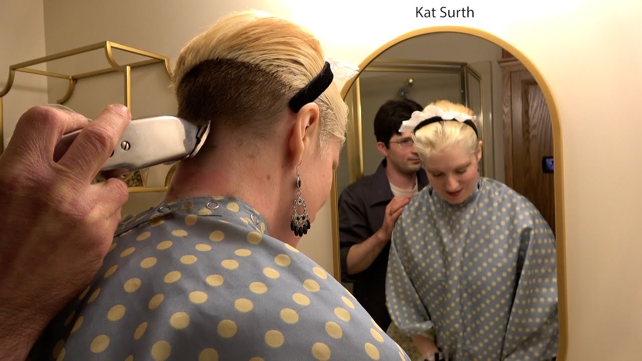 Having my nape hair clippered while dressed as a maid! Full complete video