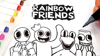 Green Rainbow Friends Roblox Coloring Page