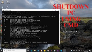 How to shutdown your Computer/Laptop using CMD ( Command Prompt )
