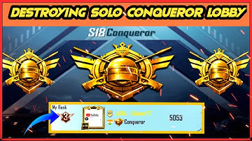 🇮🇳DESTROYING SOLO CONQUEROR LOBBY🔥-SAMSUNG,A3,A5,A6,A7,J2,J5,J7,S5,S6,S7,59,A10,A20,A30,A50,A70