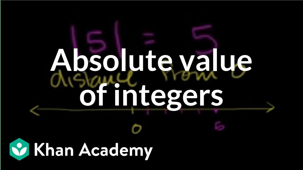 Absolute value examples (video)  Khan Academy With Integers And Absolute Value Worksheet