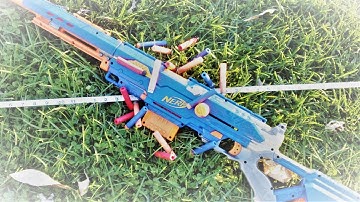 Range testing the Nerf Longstrike with Orange Mod Works Immortal Kit