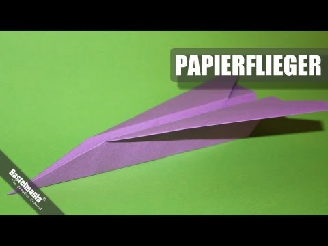 Papierflieger Falten Papierflugzeug Origami Anleitung