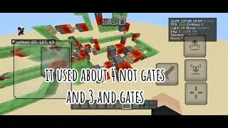 A half adder in Minecraft using pistons