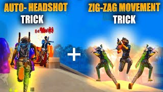 Top 5 New Zig-Zag Movement + Auto-Headshot Trick [Hindi] | Raistar Fast Movement & Headshot Trick FF