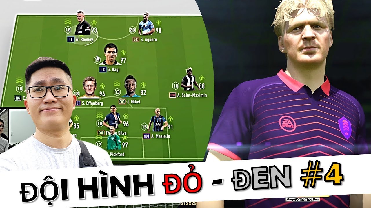 ĐỘI HÌNH NGẪU NHIÊN FO4 | I LOVE ĐỎ ĐEN MỞ THẺ RANDOM & TRẢI NGHIỆM: SONG SÁT ROONEY, AGUERO | TẬP 4